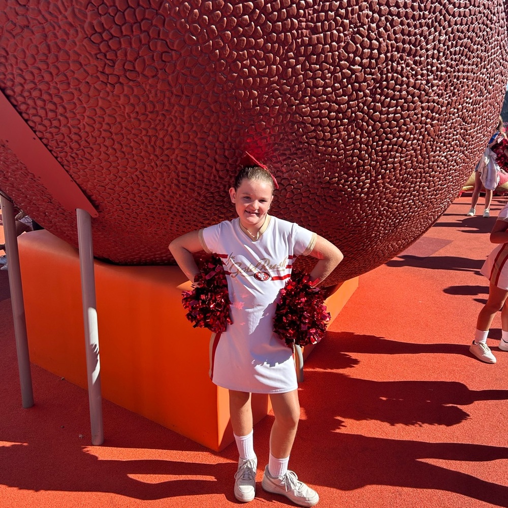 Little girl large (12) San Francsico 49ers Gold Rush cheer dress